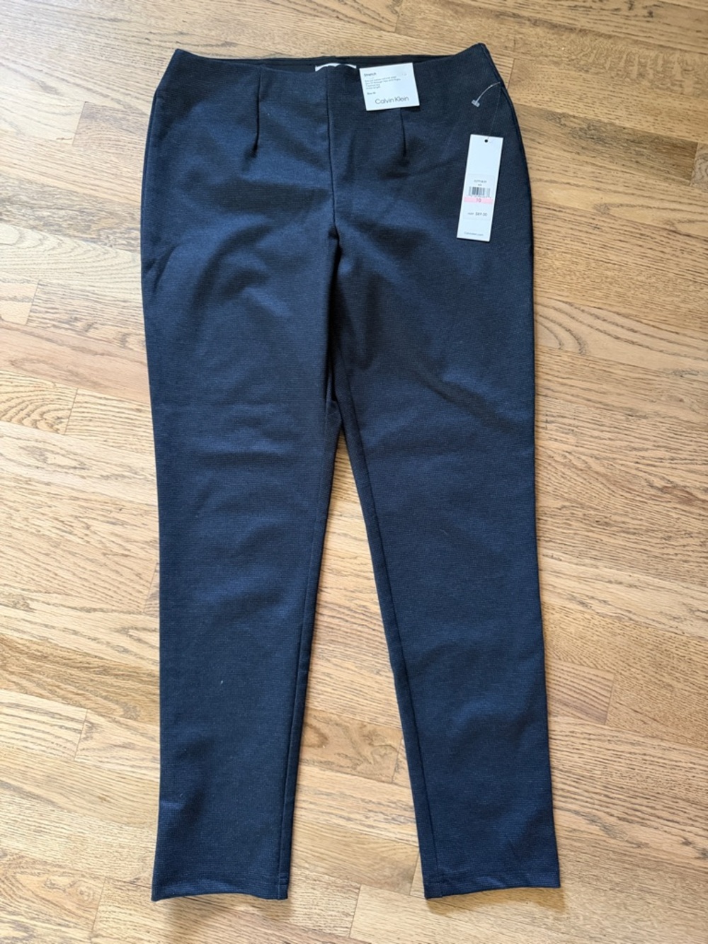 Calvin Klein Charcoal Grey Slim Ponte Trousers NWT